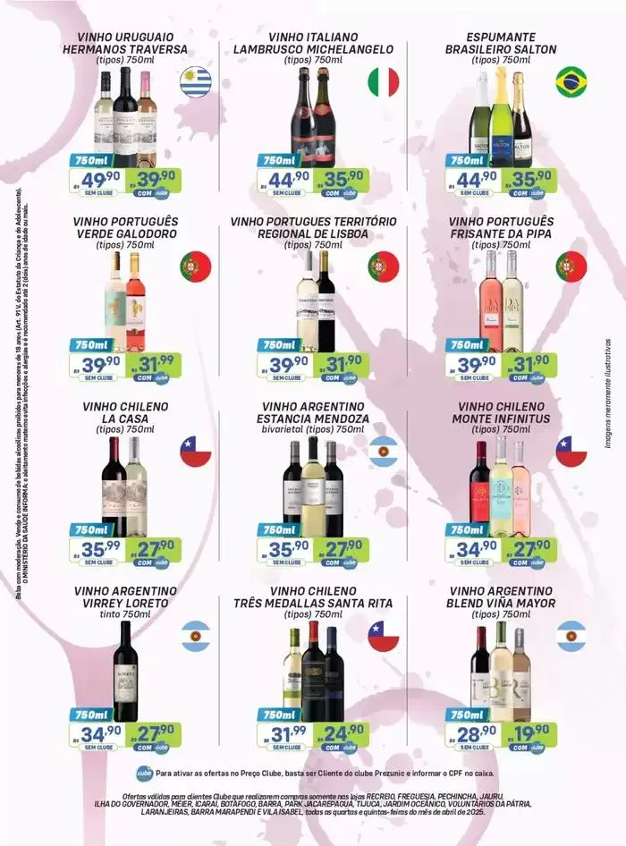 Encarte de Adega Prezunic 1 de abril até 30 de abril 2025 - Pagina 7