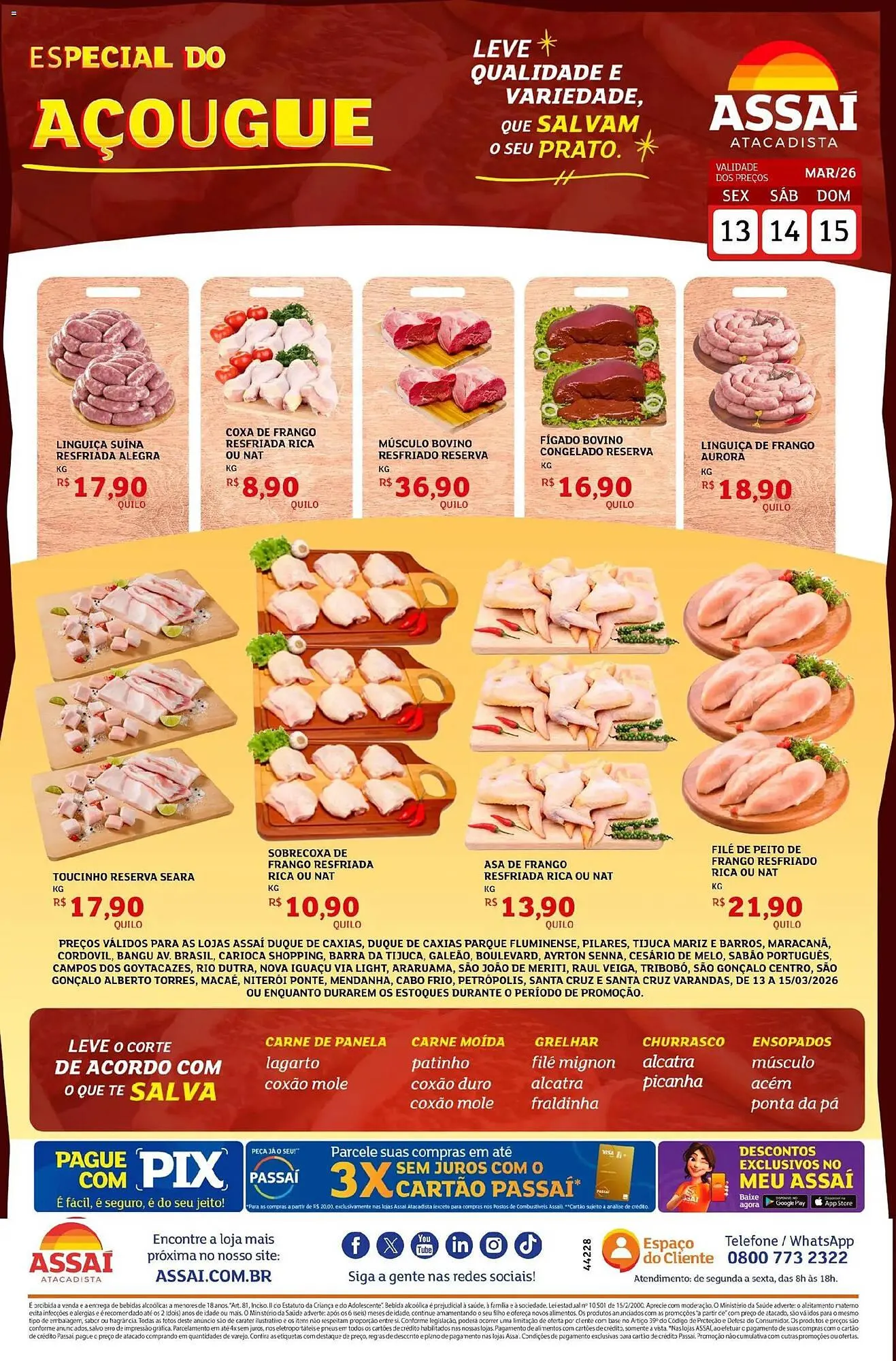 Encarte de Encarte Assaí Atacadista 13 de março até 15 de março 2026 - Pagina 1