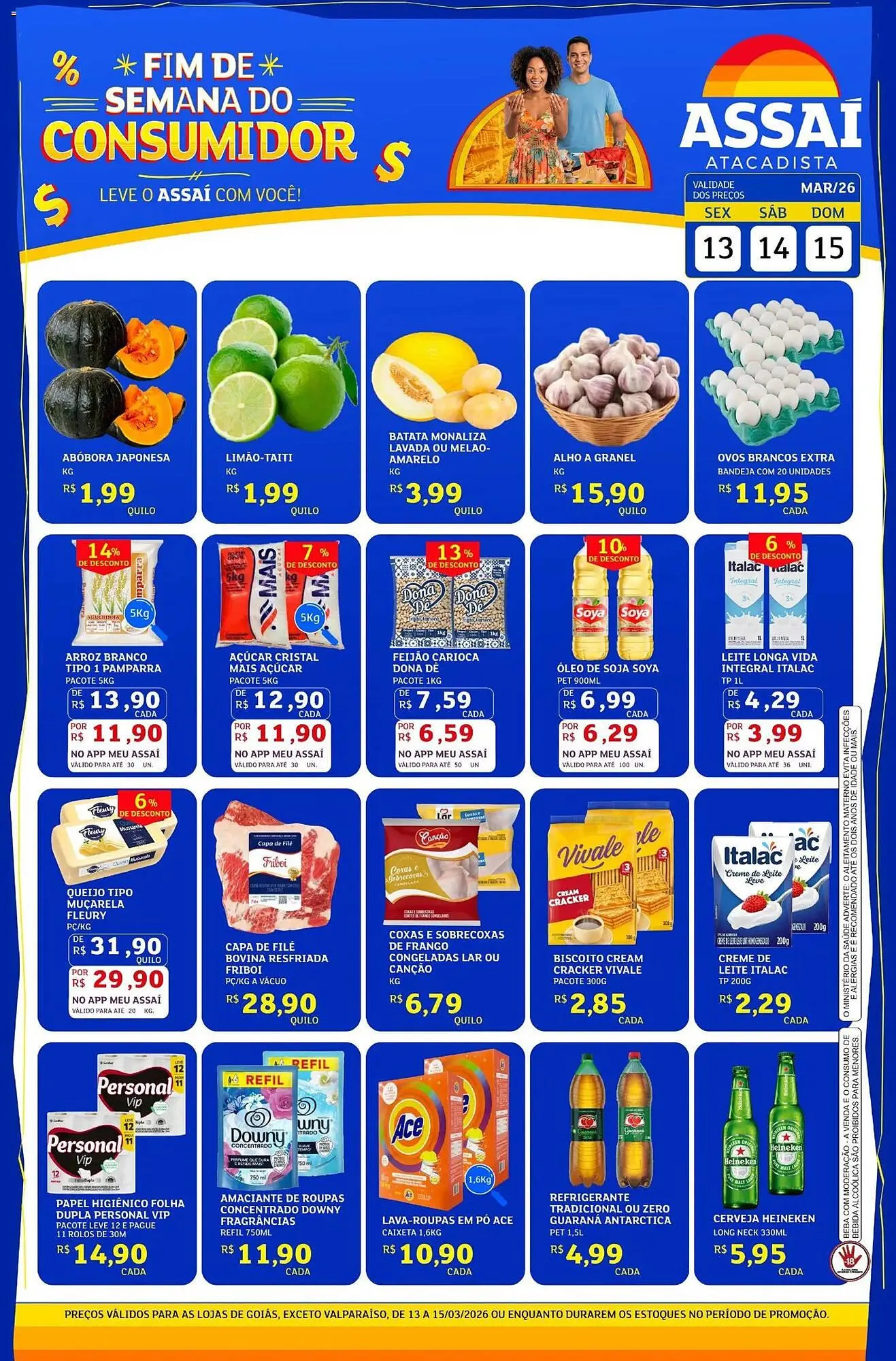 Encarte de Encarte Assaí Atacadista 13 de março até 15 de março 2026 - Pagina 1