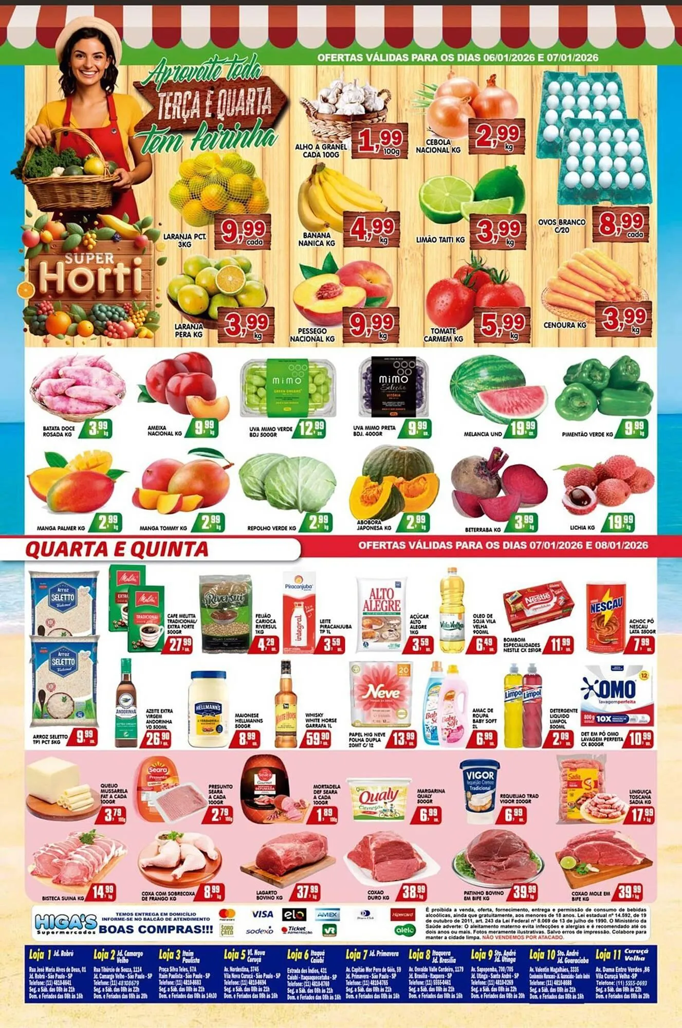 Encarte de Folheto Higa's Supermercado 7 de janeiro até 13 de janeiro 2026 - Pagina 3