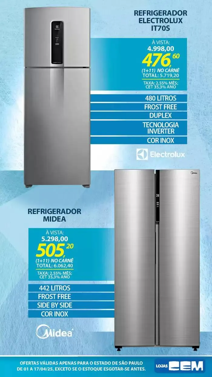 Encarte de Encarte Lojas Cem 3 de abril até 17 de abril 2025 - Pagina 36