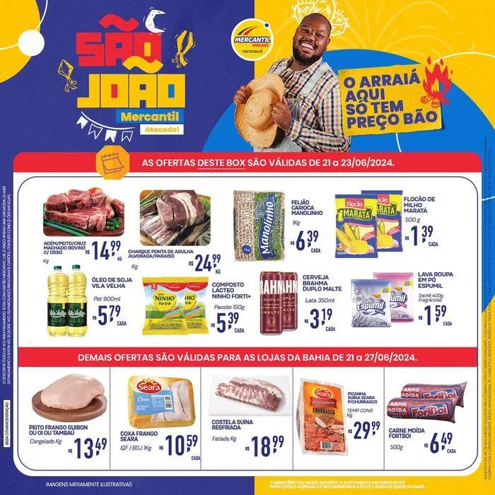 Encarte de Ofertas Mercantil Atacado 24 de junho até 27 de junho 2024 - Pagina 1