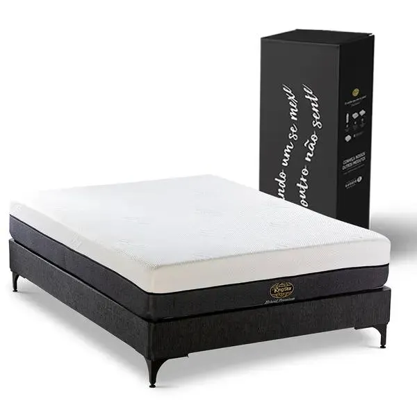 Cama Box: Colchão na caixa Hybrid Premium + Box Montável - 10 anos de garantia!