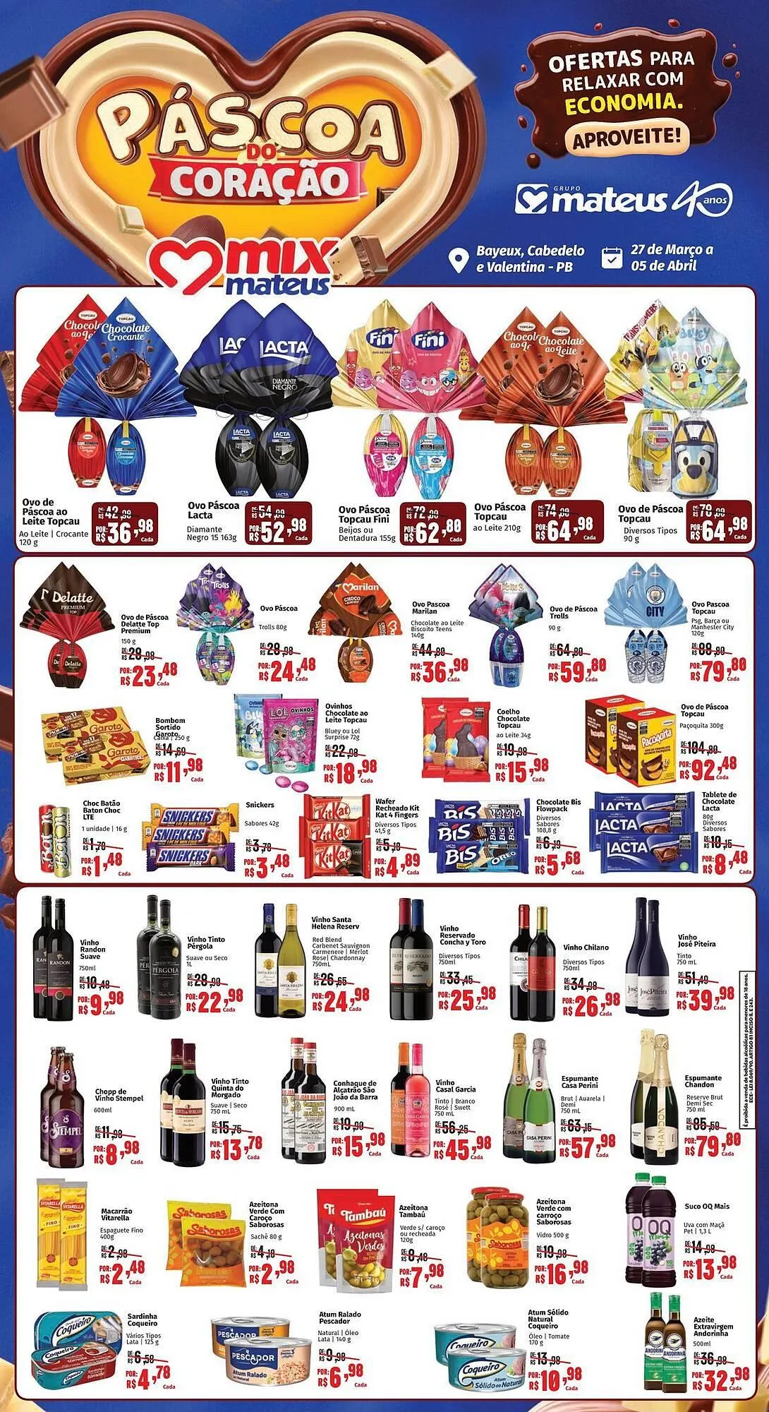 Encarte de Catálogo Supermercados Mateus 30 de março até 5 de abril 2026 - Pagina 1