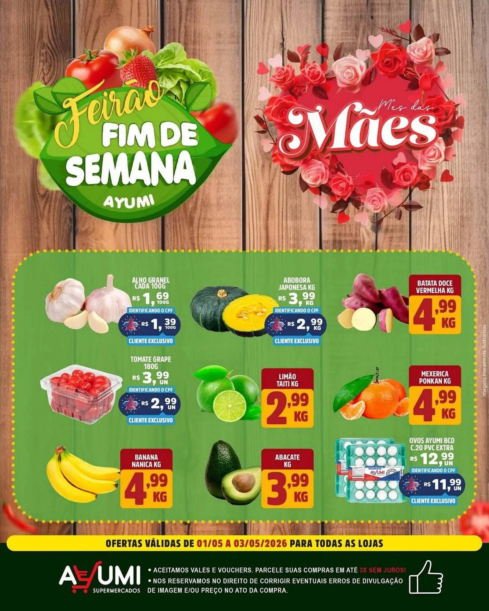 Encarte de Folheto Ayumi Supermercados 30 de abril até 3 de maio 2026 - Pagina 1