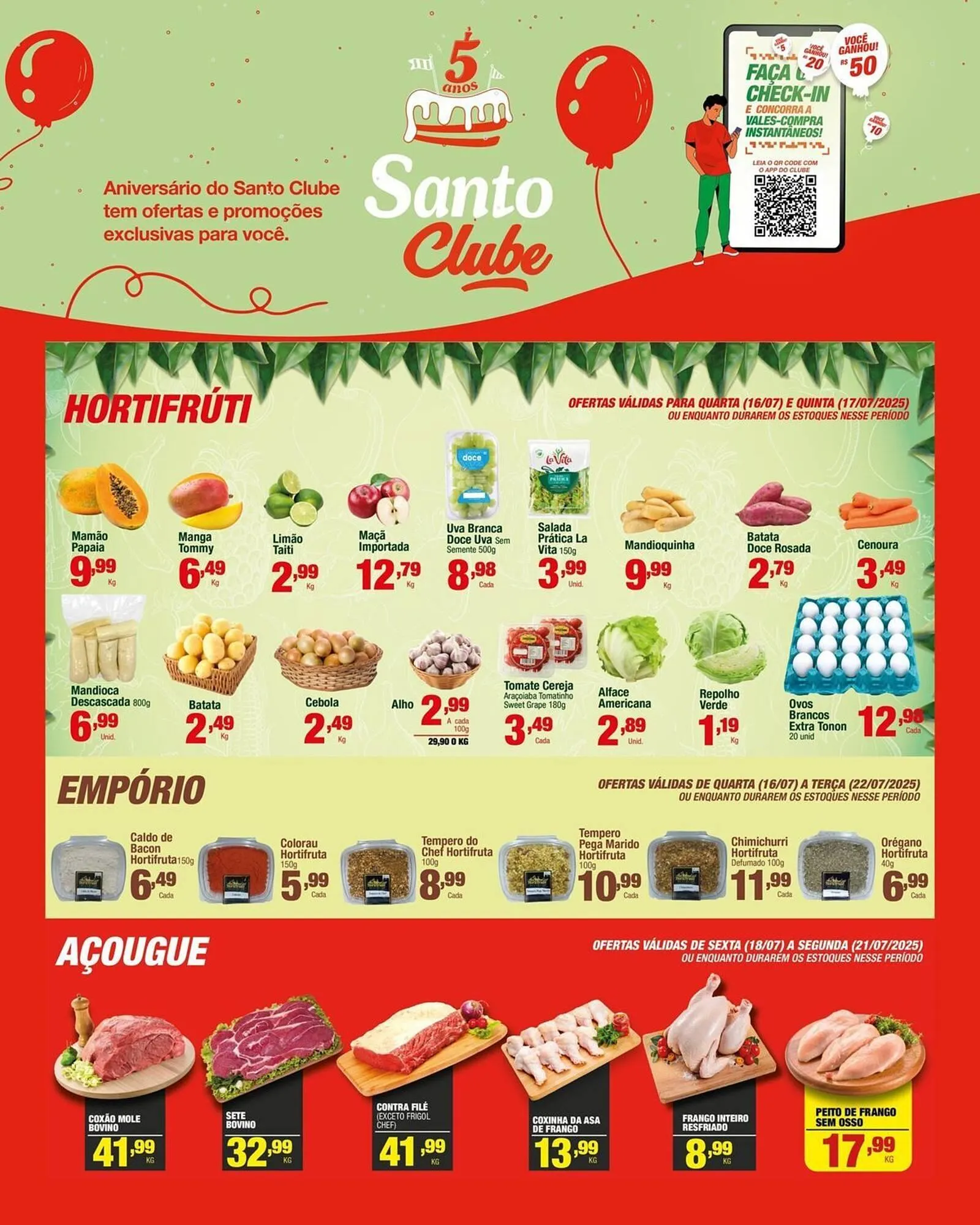 Encarte de Catálogo Santo Supermercados 16 de julho até 22 de julho 2025 - Pagina 1