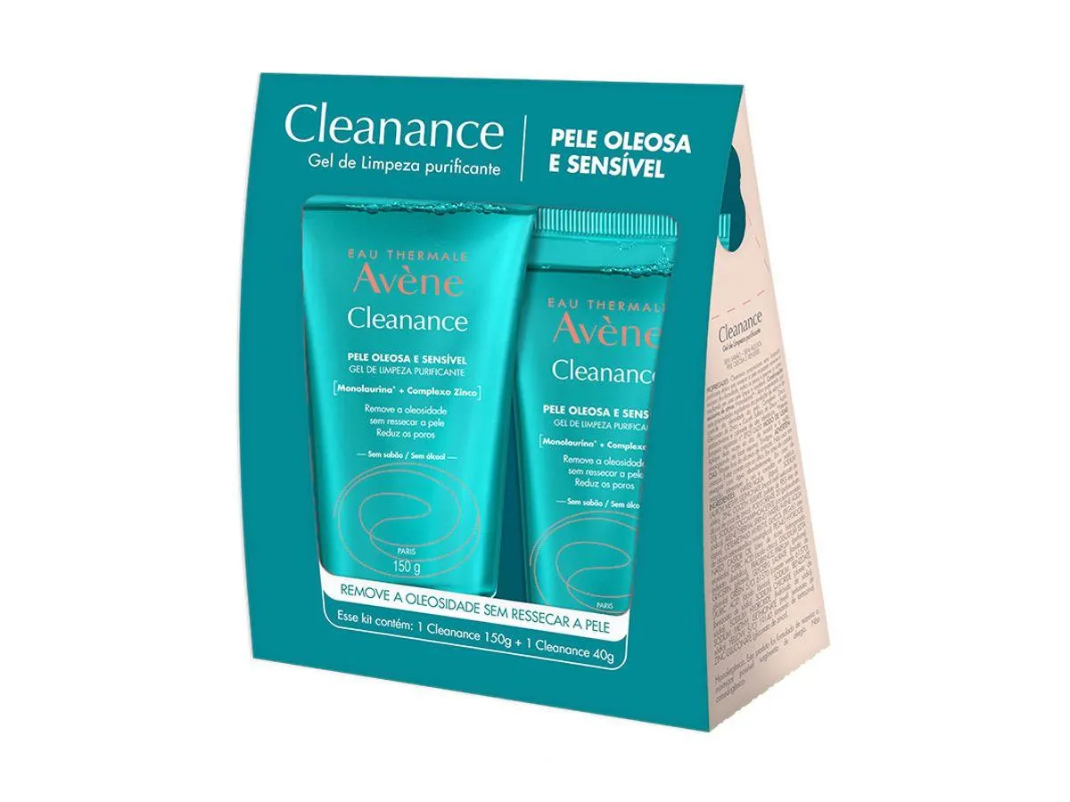 Kit Gel de Limpeza profunda Avène Cleanance 150g + Gel de Limpeza profunda Avène Cleanance 40g