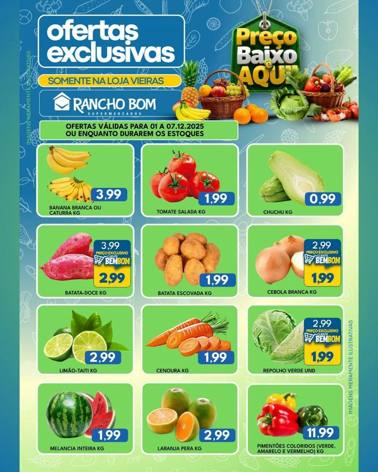 Encarte de Catálogo Rancho Bom Supermercados 1 de dezembro até 7 de dezembro 2025 - Pagina 1