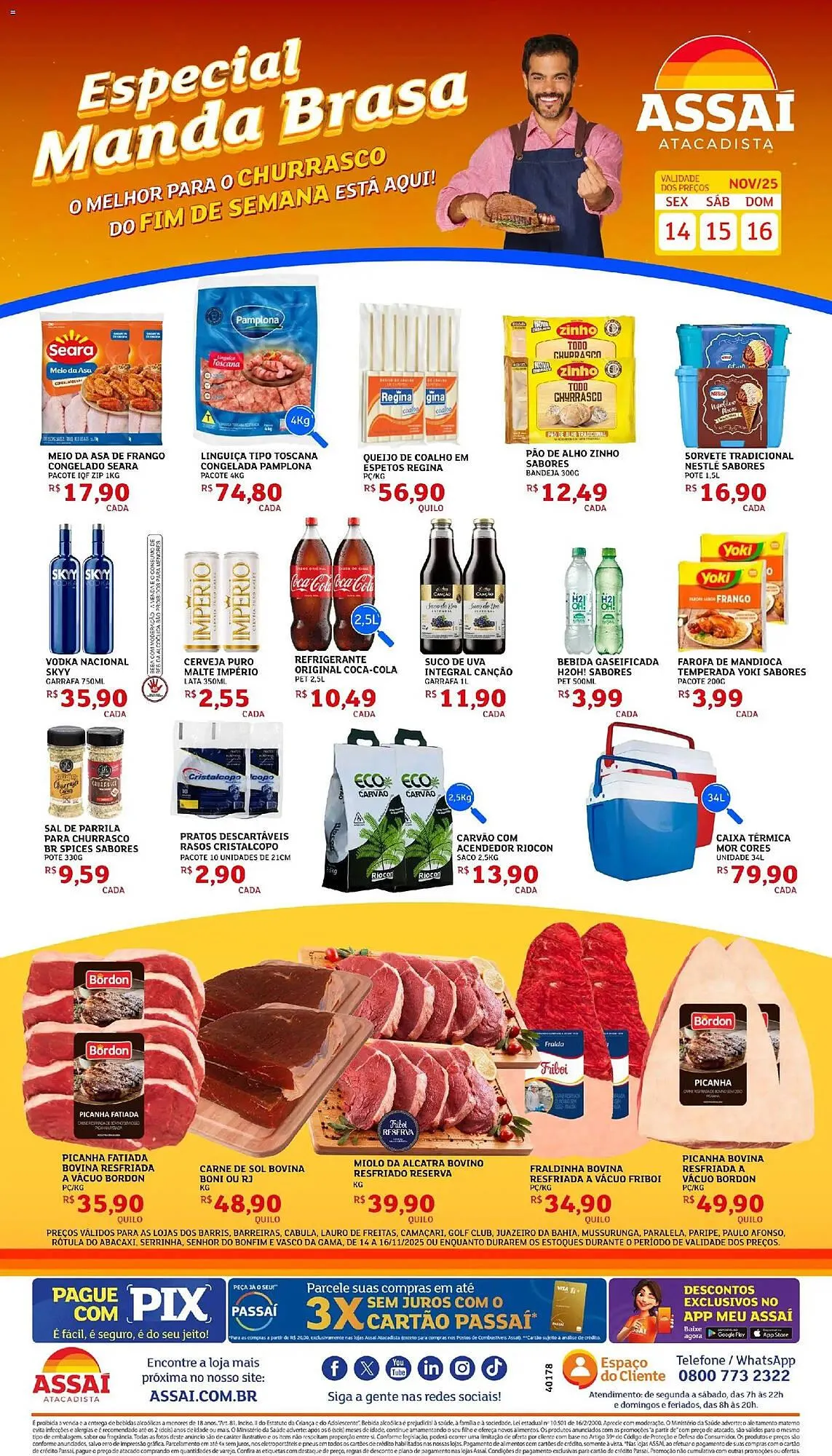 Encarte de Encarte Assaí Atacadista 14 de novembro até 16 de novembro 2025 - Pagina 1