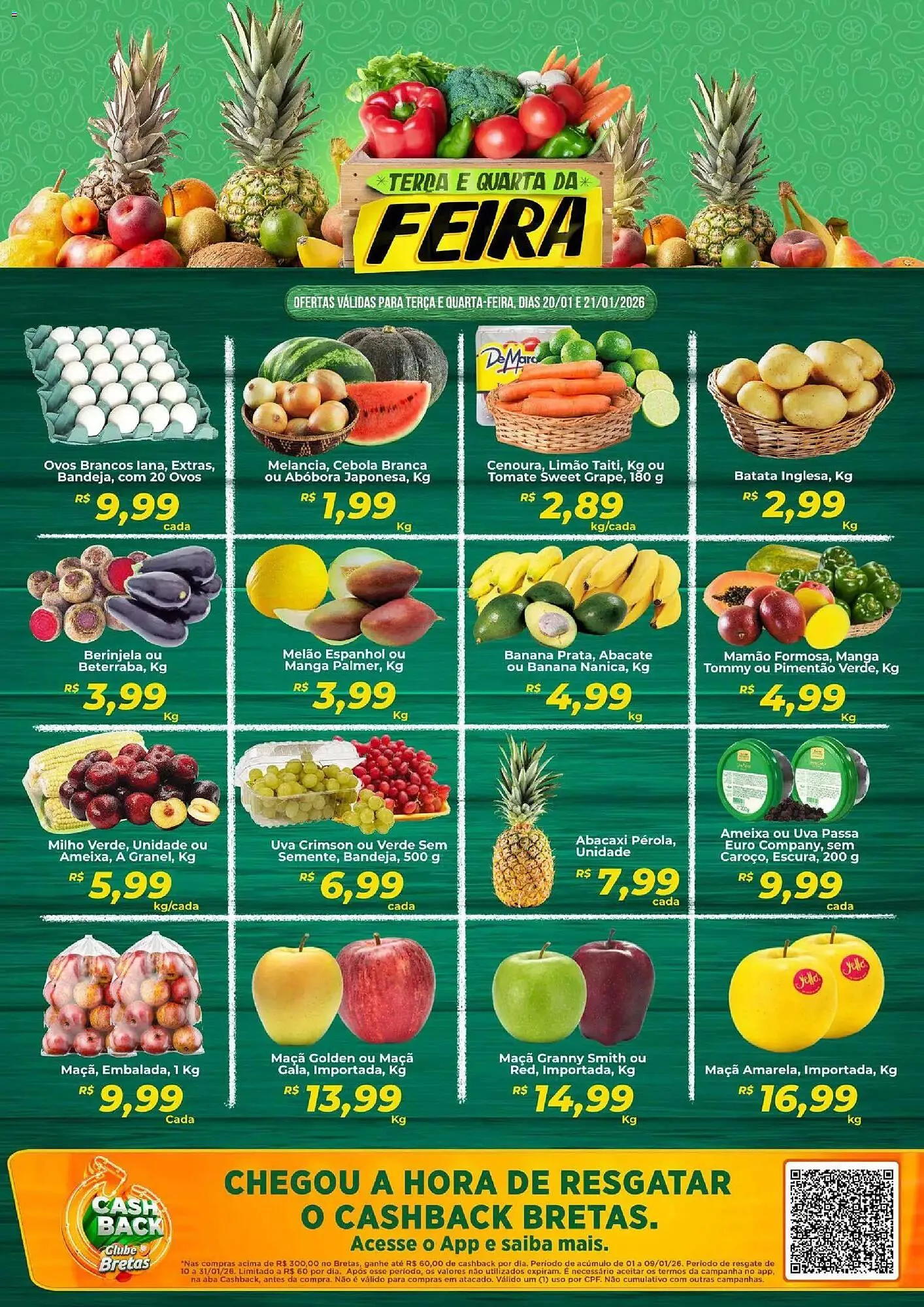 Encarte de Catálogo Supermercados Bretas 20 de janeiro até 21 de janeiro 2026 - Pagina 1