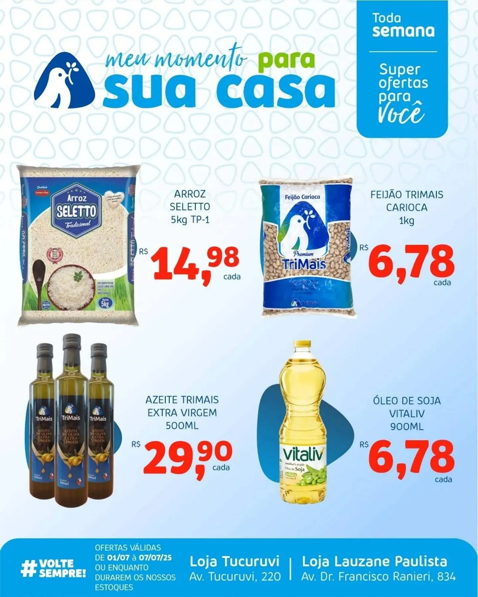 Encarte de Catálogo Trimais Supermercado 1 de julho até 7 de julho 2025 - Pagina 1