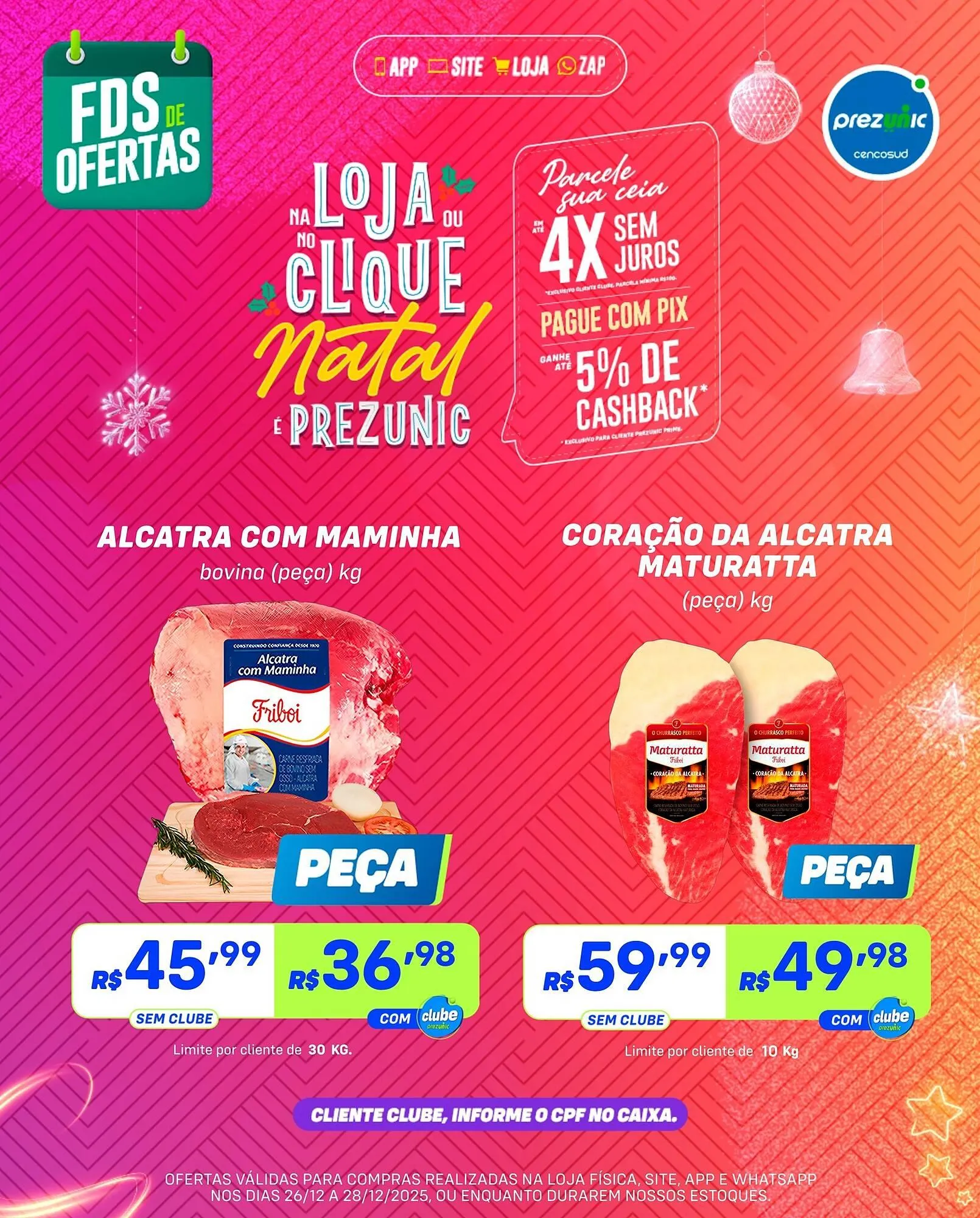 Encarte de Encarte Prezunic 26 de dezembro até 28 de dezembro 2025 - Pagina 1