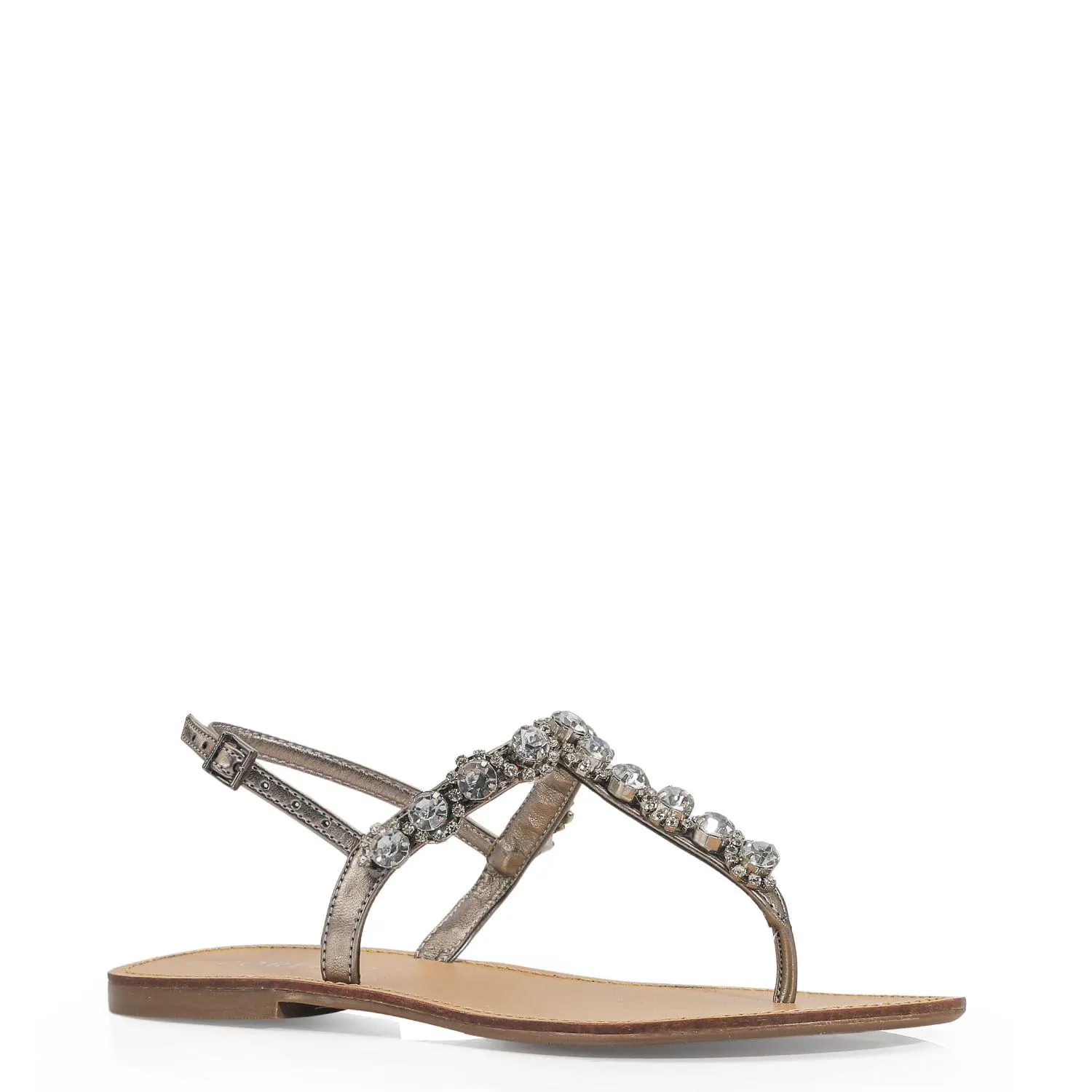 Rasteirinha Metalizado Prata