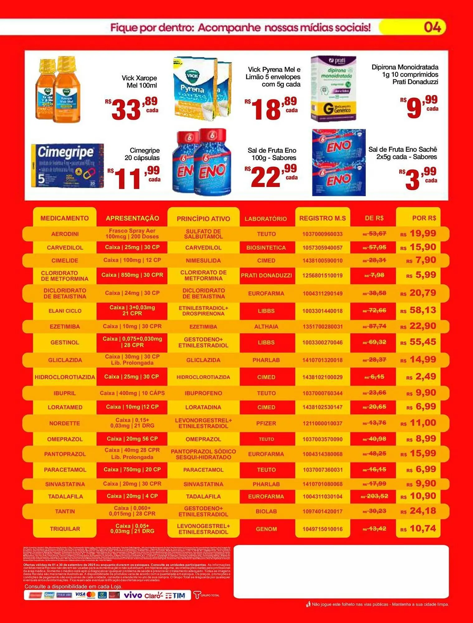 Encarte de Catálogo Drogaria Total 3 de setembro até 30 de setembro 2025 - Pagina 4