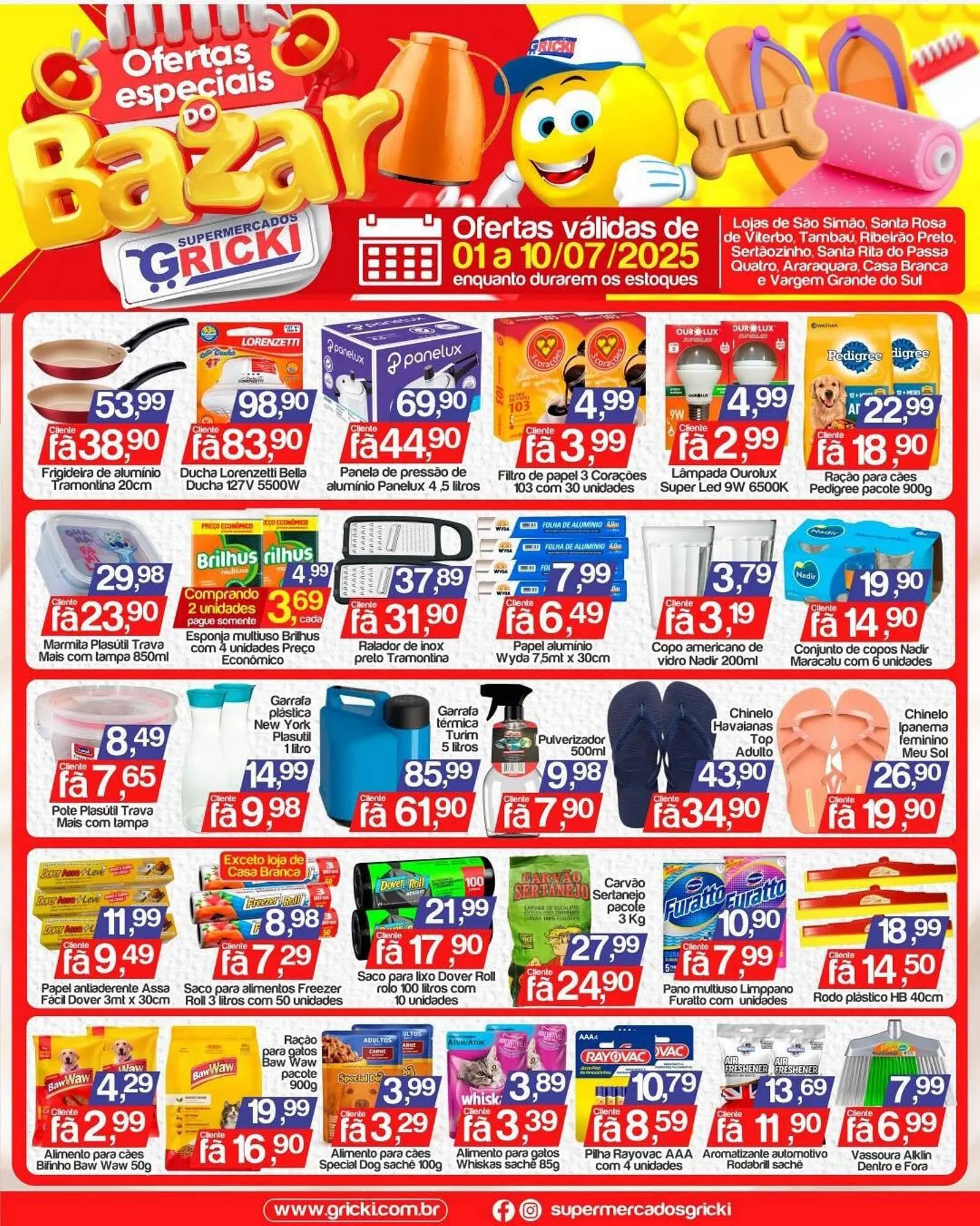 Encarte de Catálogo Supermercados Gricki 1 de julho até 10 de julho 2025 - Pagina 1