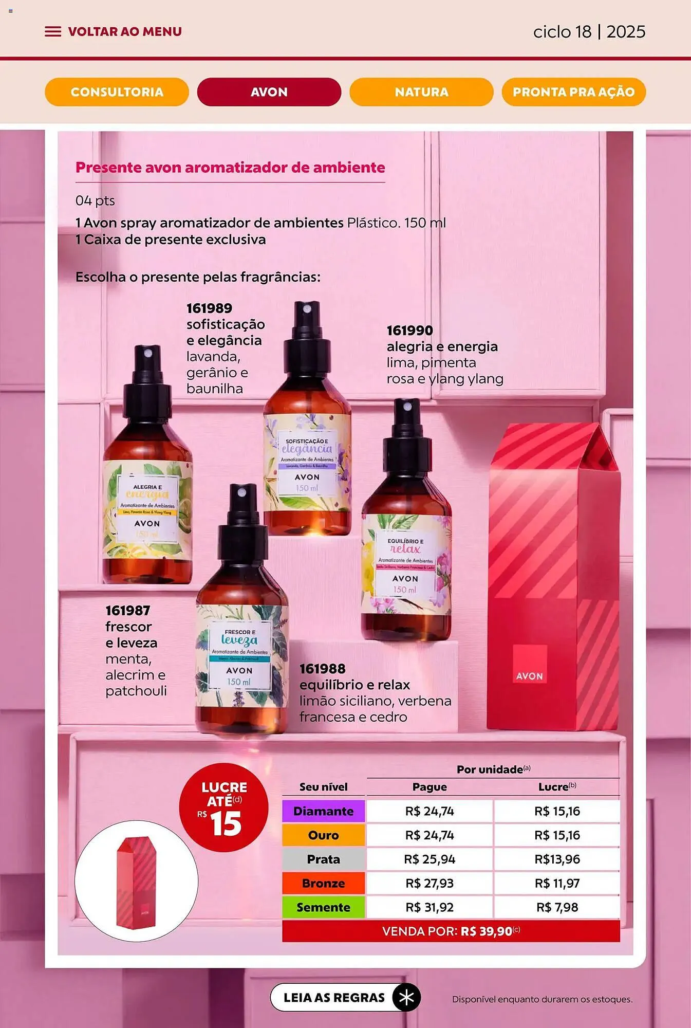 Encarte de Catálogo Avon 29 de outubro até 30 de novembro 2025 - Pagina 20
