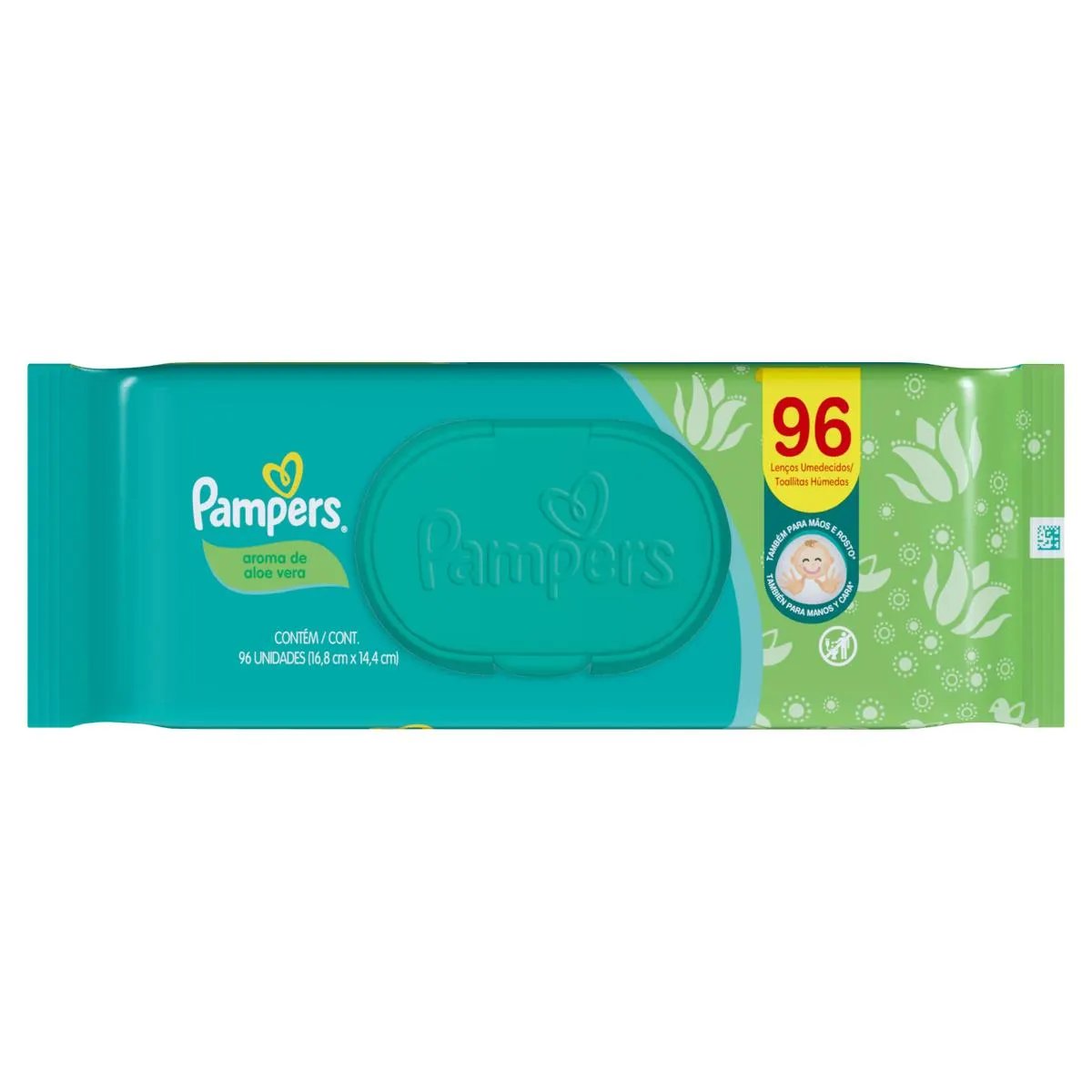 Lenço Umedecido Pampers Aloe Vera – 96 unidades