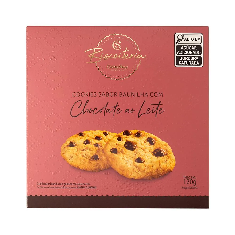 COOKIES COM GOTAS AO LEITE 120G