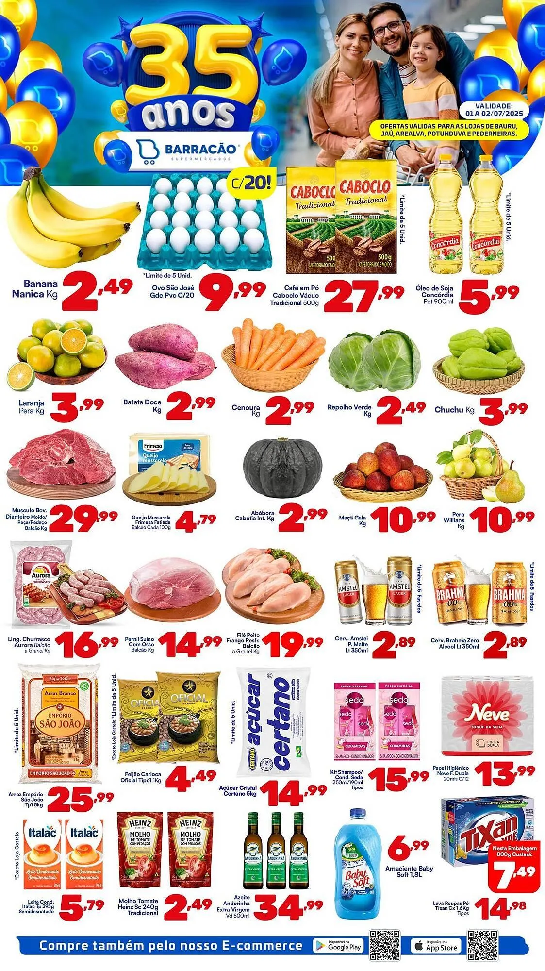 Encarte de Catálogo Barracão Supermercado 1 de julho até 2 de julho 2025 - Pagina 1
