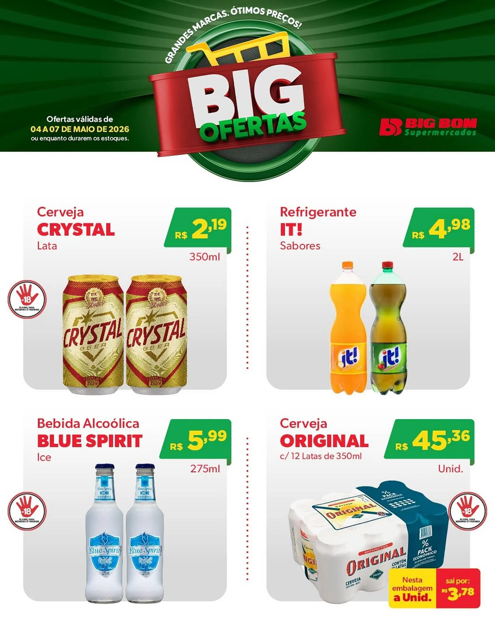 Encarte de Catálogo Big Bom Supermercados 4 de maio até 7 de maio 2026 - Pagina 1