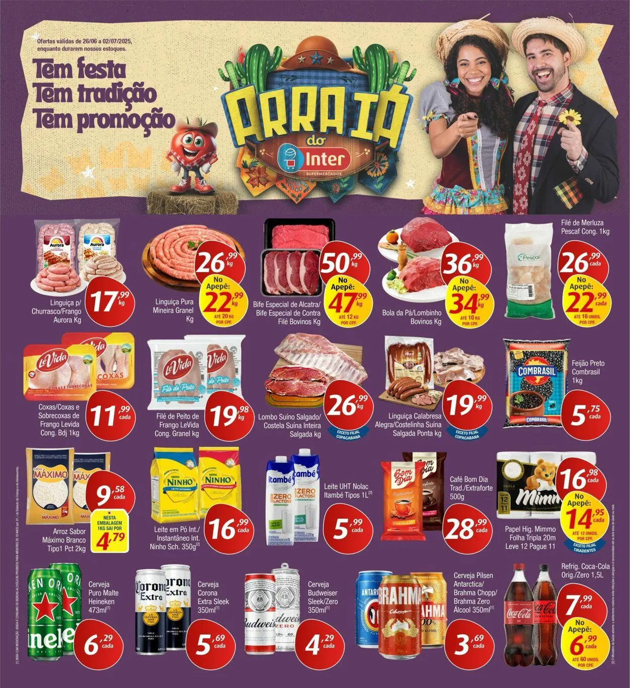 Encarte de Inter Supermercados 23 de junho até 2 de julho 2025 - Pagina 1