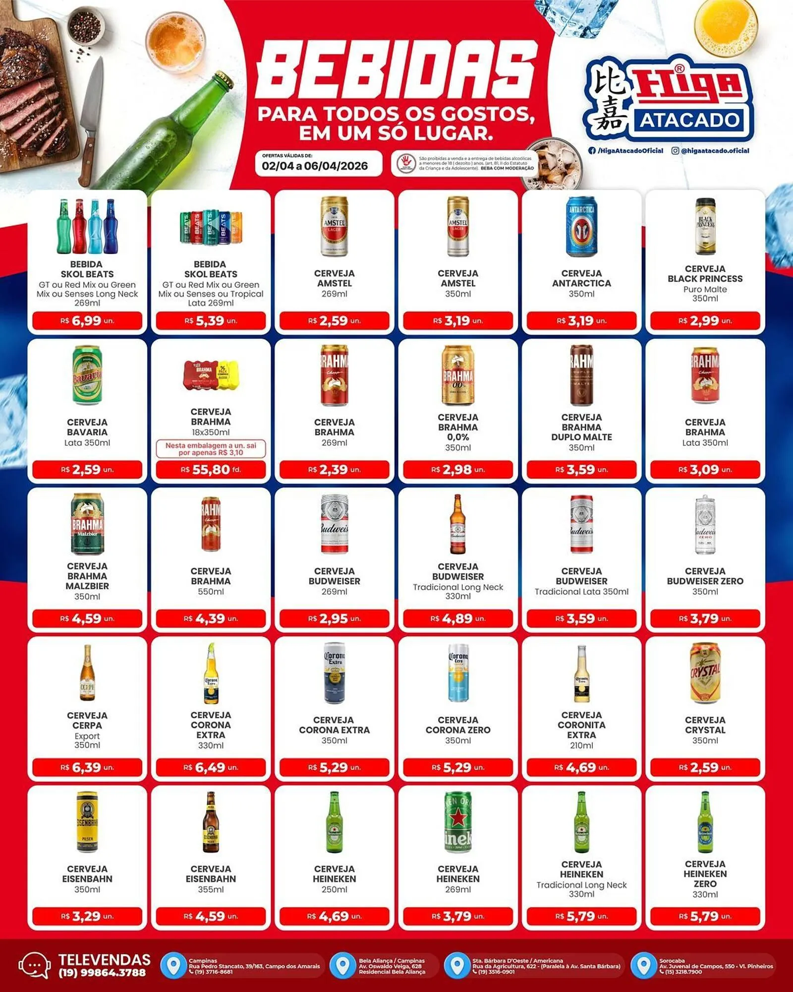 Encarte de Folheto Higa Atacado 2 de abril até 6 de abril 2026 - Pagina 1