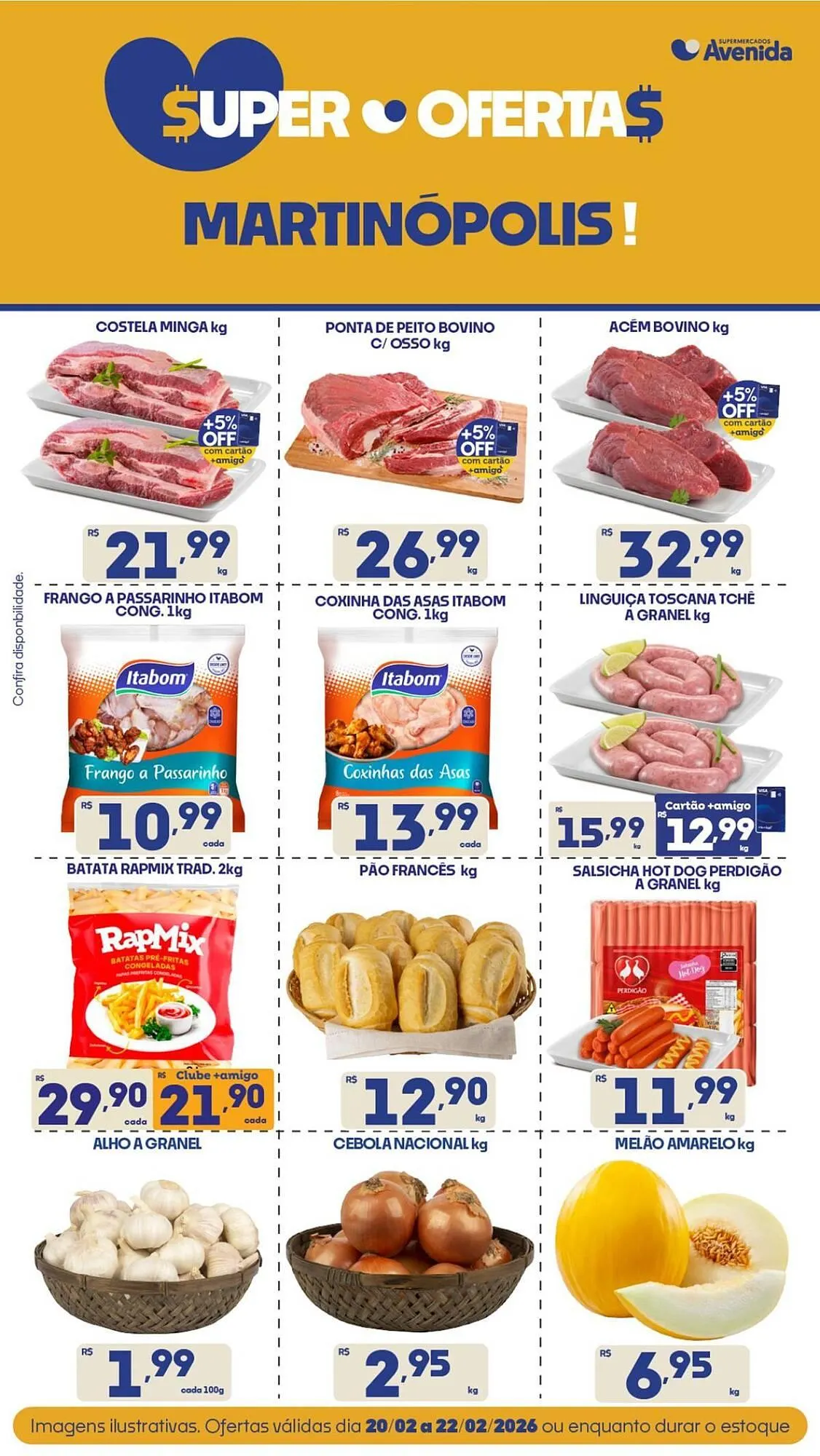 Encarte de Catálogo Supermercados Avenida 20 de fevereiro até 22 de fevereiro 2026 - Pagina 1