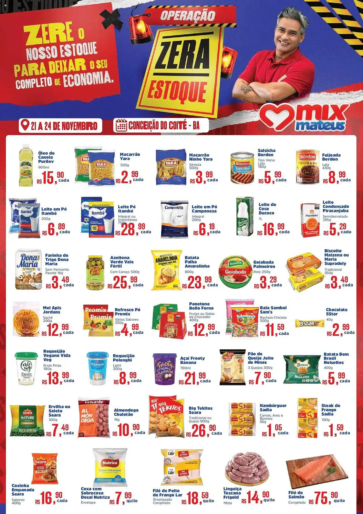 Encarte de Catálogo Supermercados Mateus 21 de novembro até 24 de novembro 2025 - Pagina 1