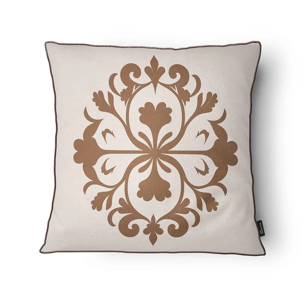 Capa Almofada Moment MT24157 Linho Com Cordão Cru Avelã 43x43cm MT24157 - Tuti Gottô