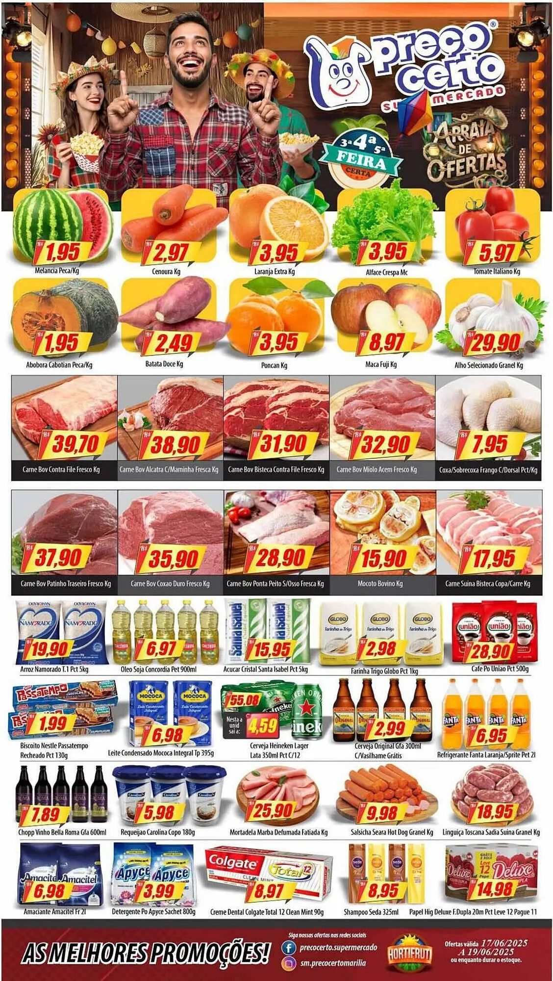 Encarte de Catálogo Preço Certo 17 de junho até 19 de junho 2025 - Pagina 1