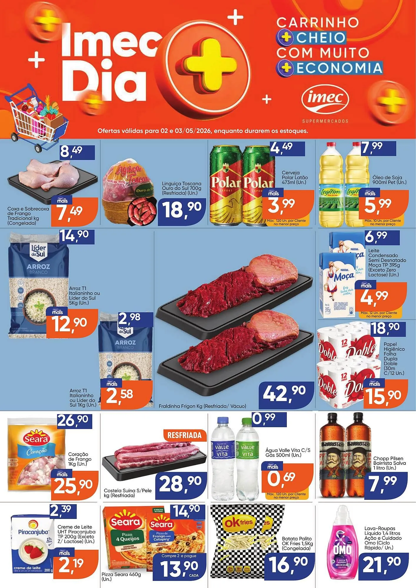 Encarte de Catálogo Imec Supermercados 1 de maio até 2 de maio 2026 - Pagina 1