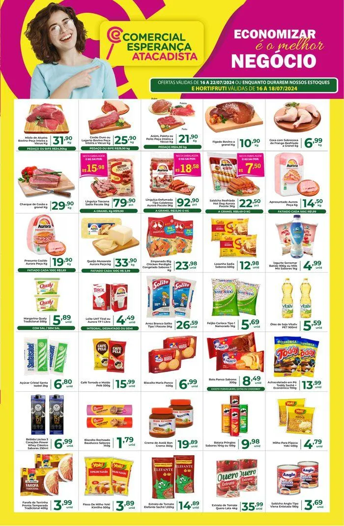 Encarte de Comercial Esperança Ofertas 16 de julho até 18 de julho 2024 - Pagina 1