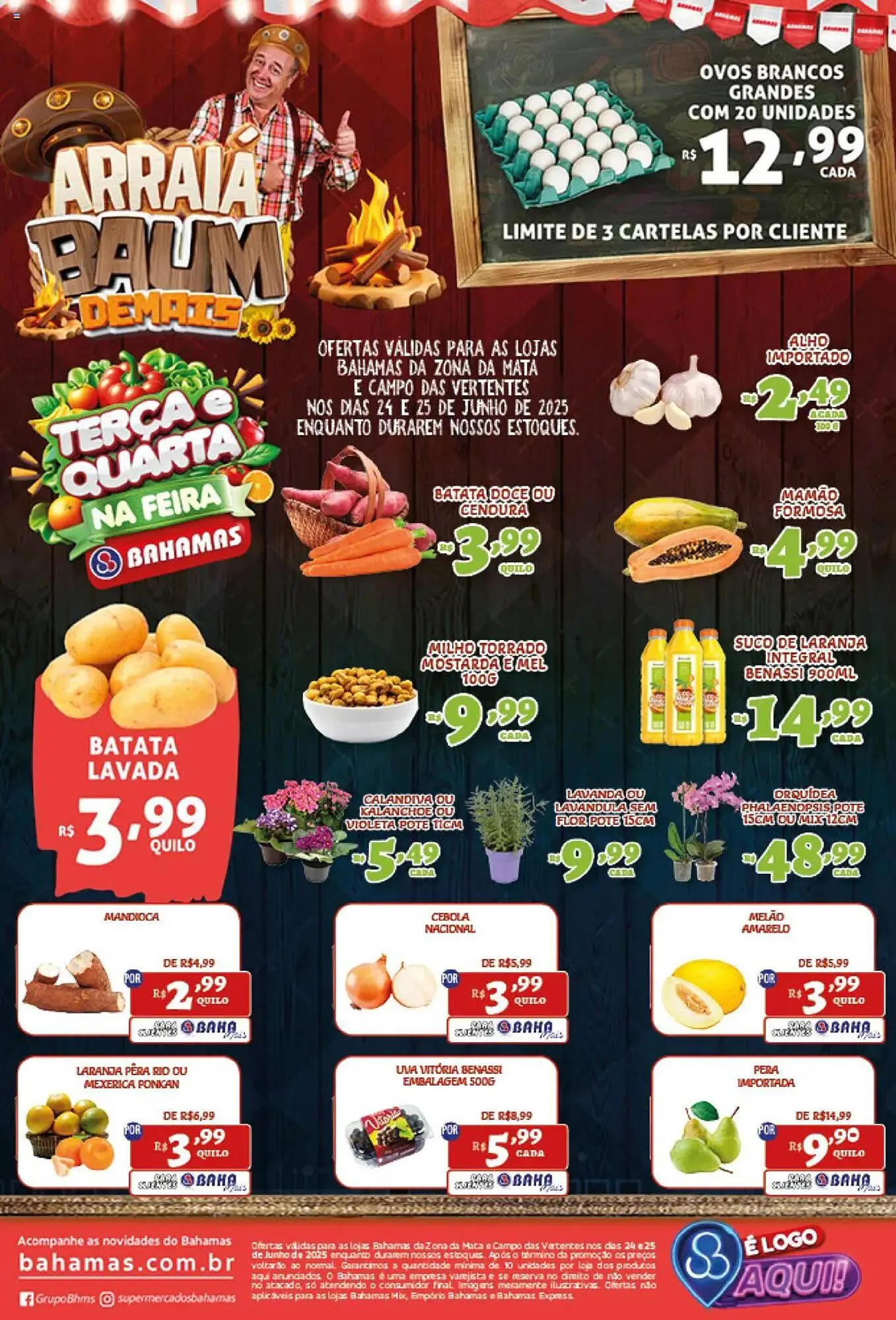 Encarte de Catálogo Bahamas Supermercados 24 de junho até 25 de junho 2025 - Pagina 1