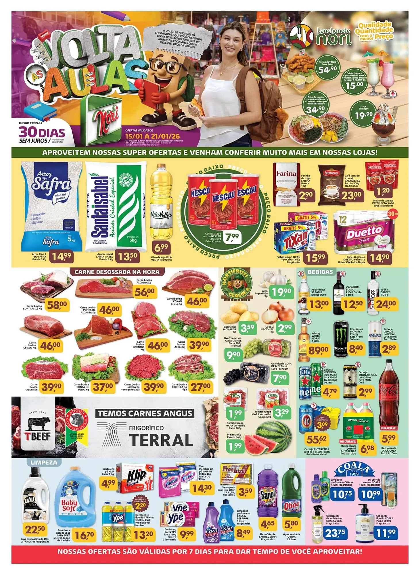 Encarte de Catálogo Supermercados Nori 15 de janeiro até 21 de janeiro 2026 - Pagina 1