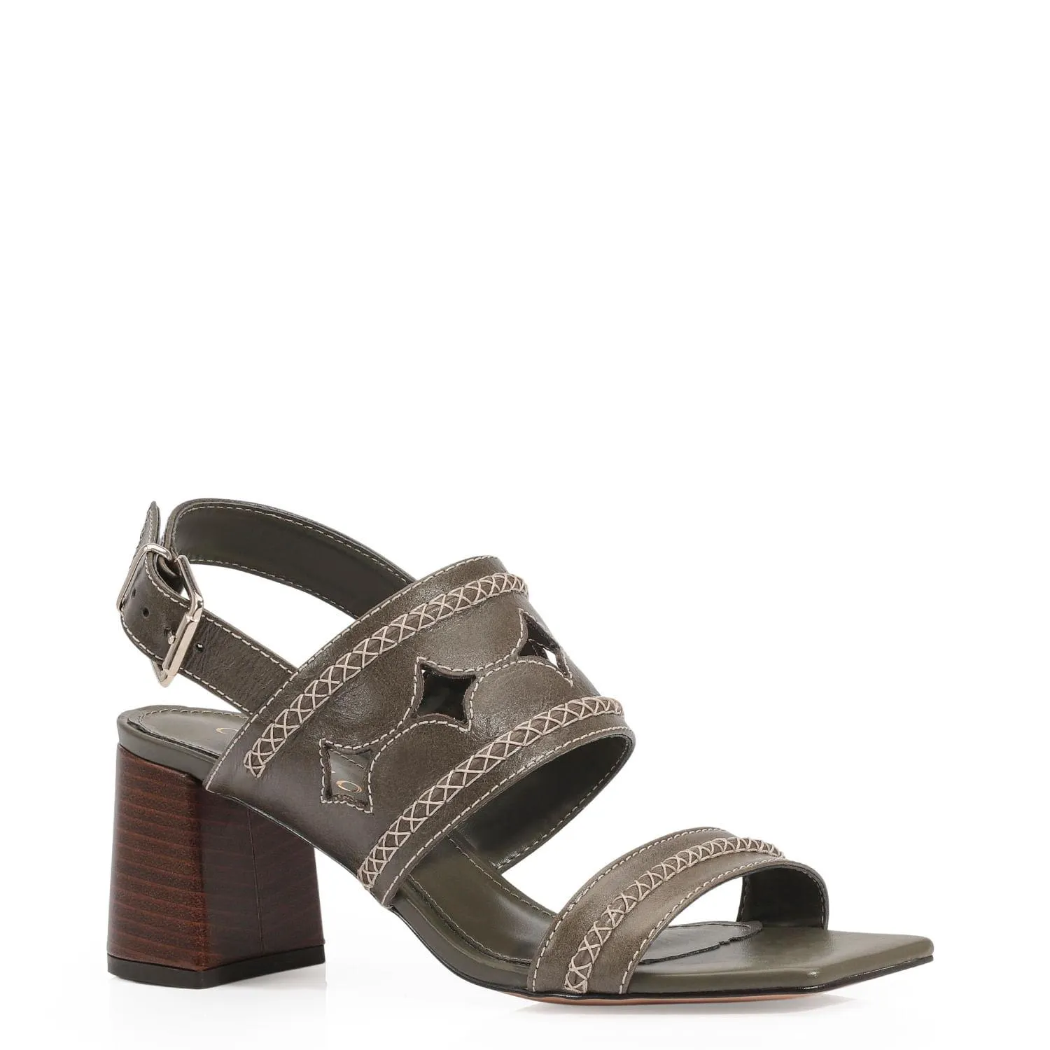 Sandália Couro Verde