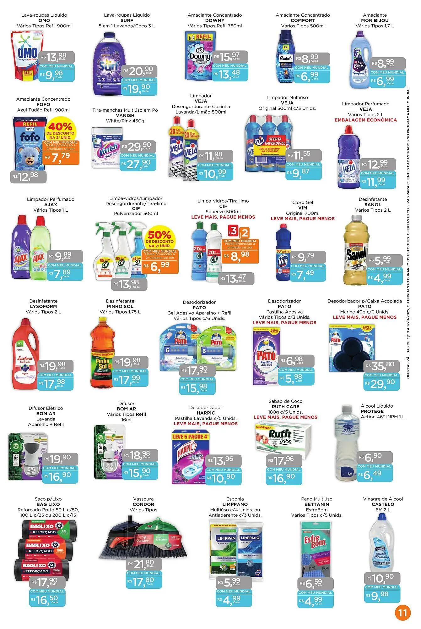 Encarte de Encarte Supermercados Mundial 31 de outubro até 17 de novembro 2025 - Pagina 11