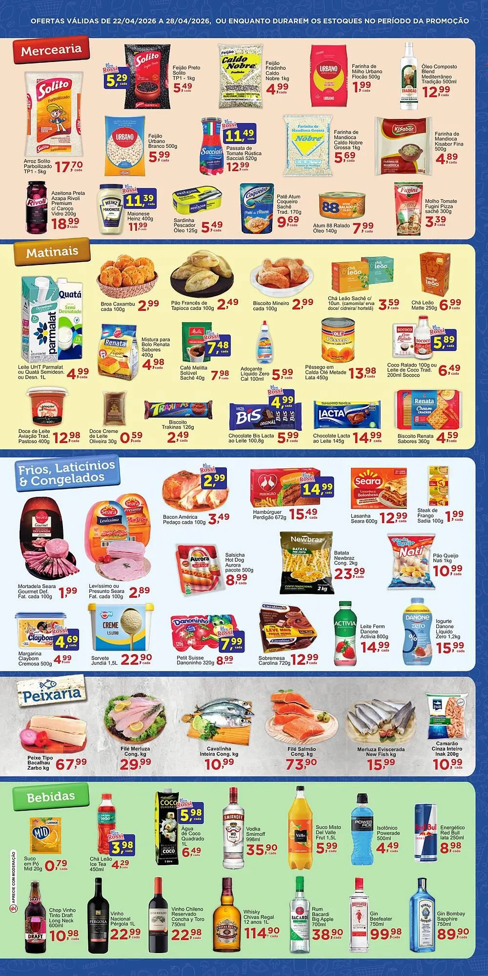 Encarte de Folheto Rossi Supermercado 22 de abril até 28 de abril 2026 - Pagina 2