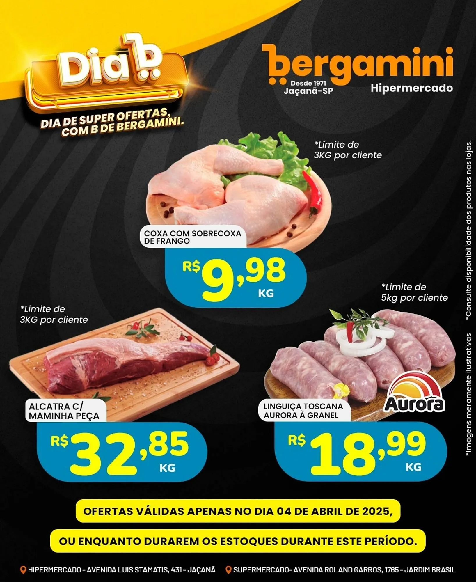 Encarte de Catálogo Supermercado Bergamini 3 de abril até 4 de abril 2025 - Pagina 1