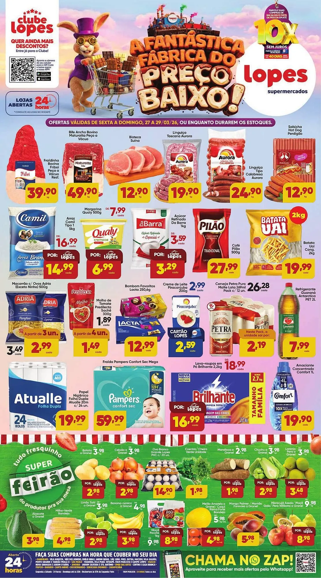 Encarte de Folheto Lopes Supermercados 27 de março até 29 de março 2026 - Pagina 1