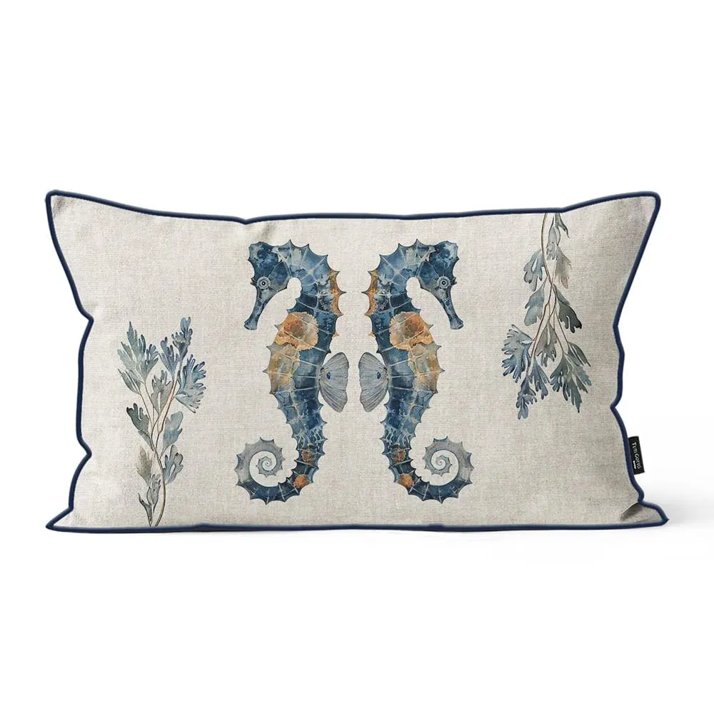 Capa Almofada Marítima MA2408 Linho Com Cordão 30x50cm MA2408 - Tuti Gottô