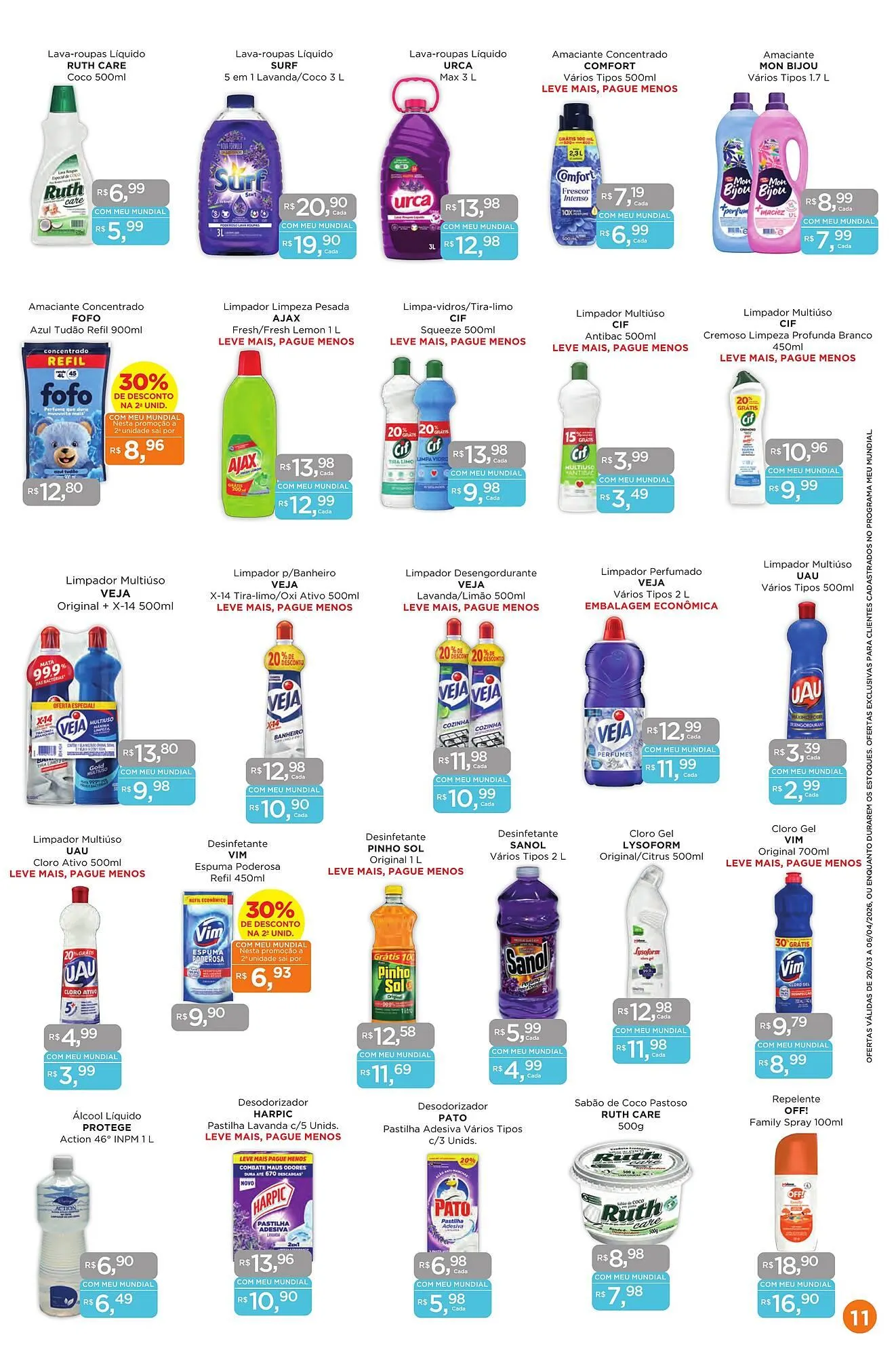 Encarte de Encarte Supermercados Mundial 19 de março até 6 de abril 2026 - Pagina 11