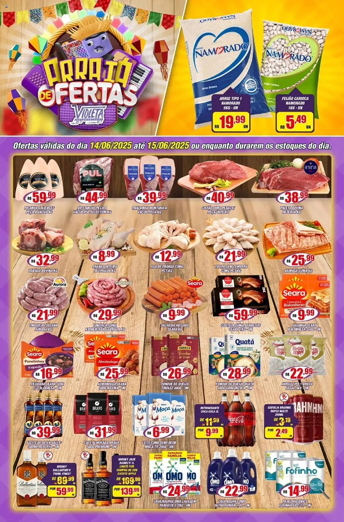 Encarte de Catálogo Violeta Supermercados 14 de junho até 16 de junho 2025 - Pagina 1
