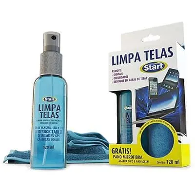 Limpador de telas c/120ml + pano microfibra Start Quimica BT 1 UN