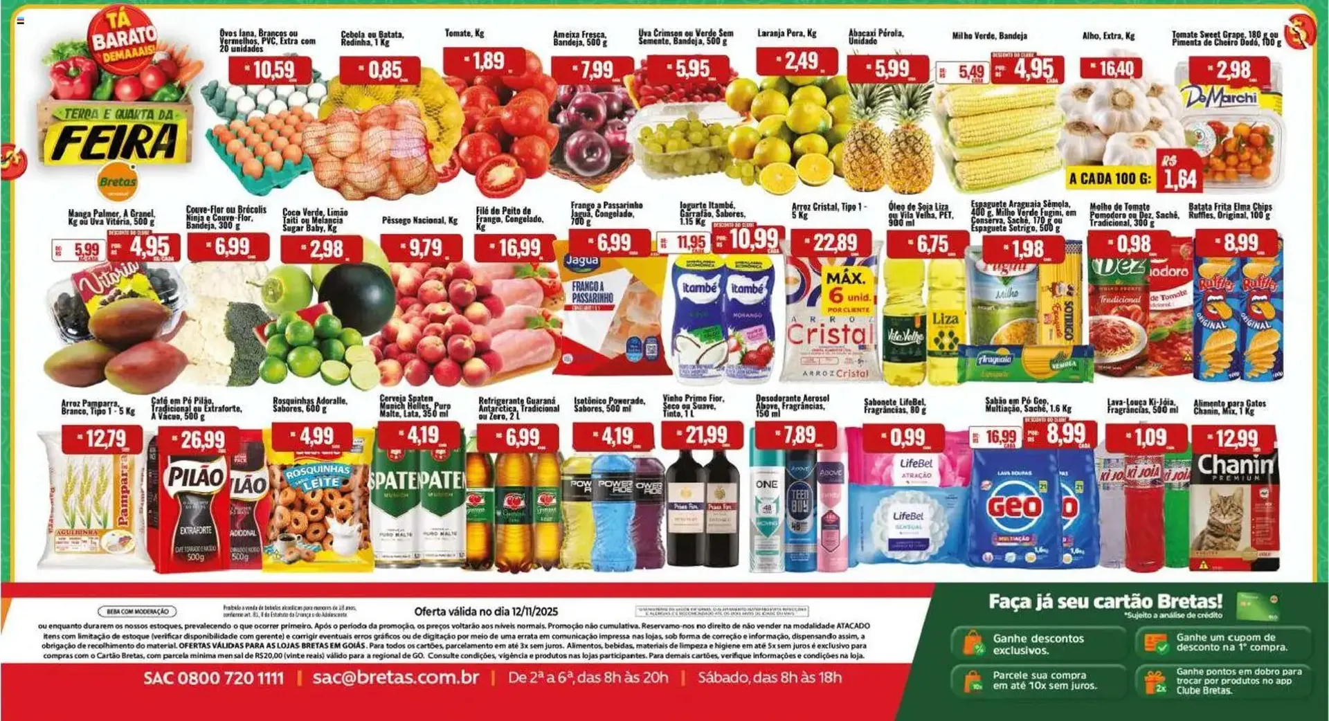 Encarte de Catálogo Supermercados Bretas 12 de novembro até 13 de novembro 2025 - Pagina 1