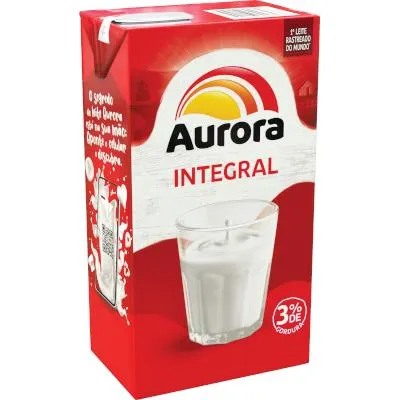 Leite Integral tetra pak 1 Litro - Aurora