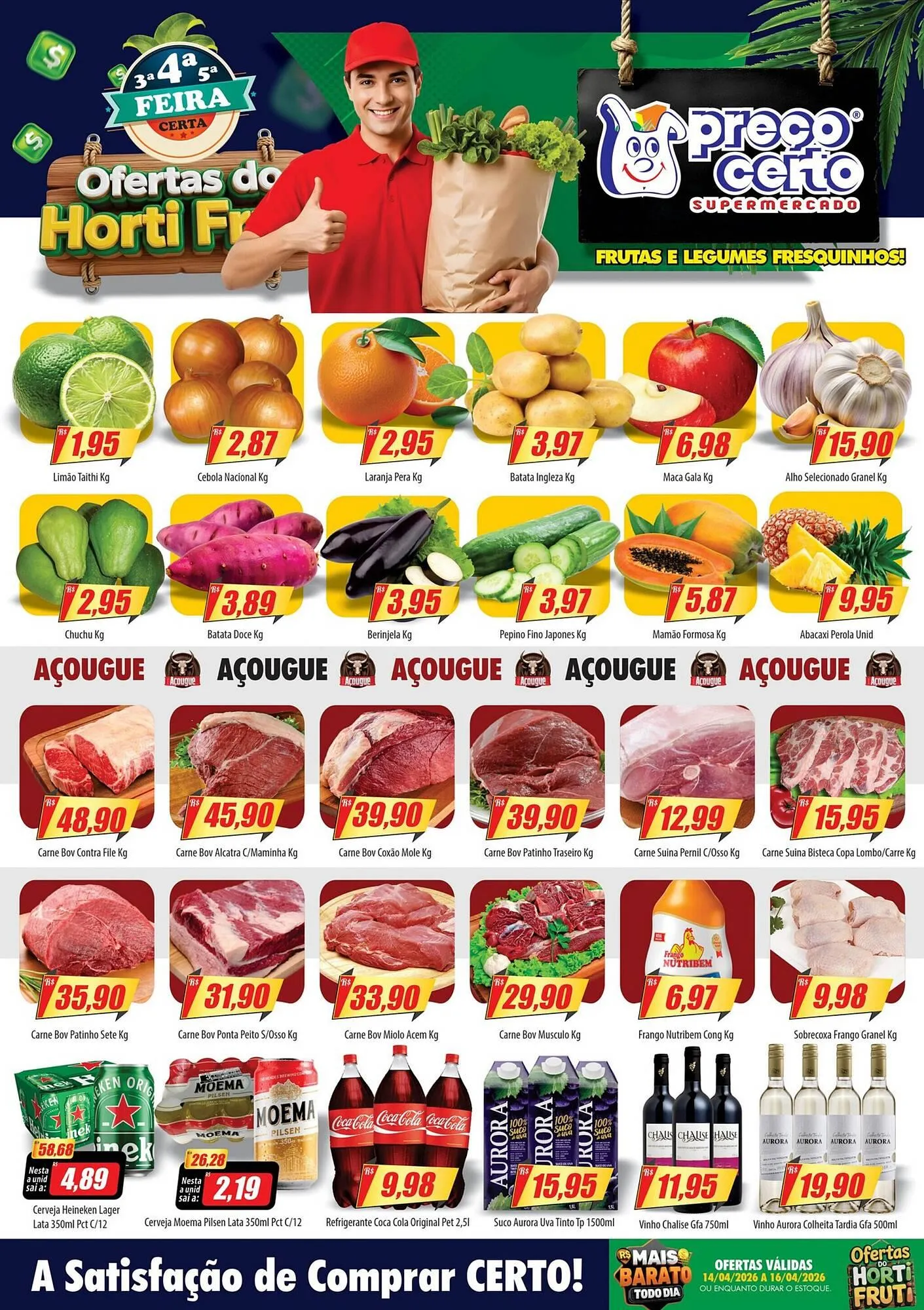 Encarte de Catálogo Preço Certo 14 de abril até 16 de abril 2026 - Pagina 1