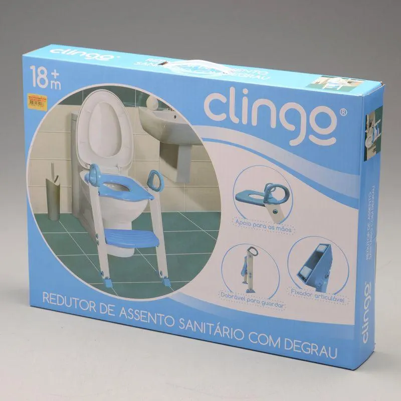 Redutor de Assento Sanitário Com Degrau Azul - C2503