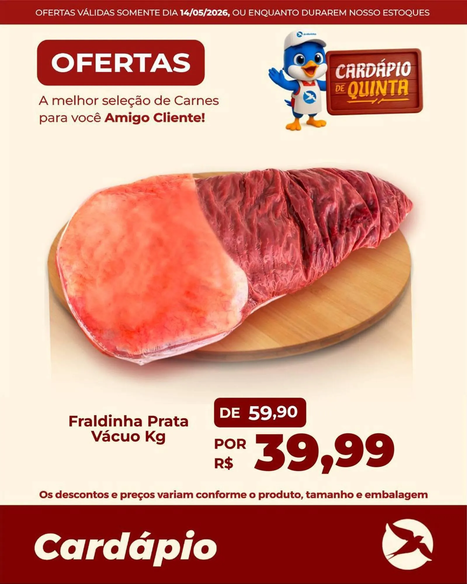 Encarte de Folheto Andorinha Hipermercado 14 de maio até 14 de maio 2026 - Pagina 1