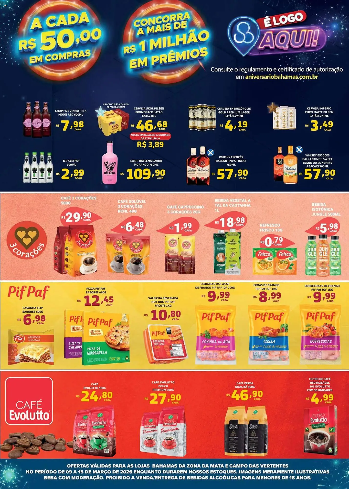Encarte de Catálogo Bahamas Supermercados 9 de março até 16 de março 2026 - Pagina 3