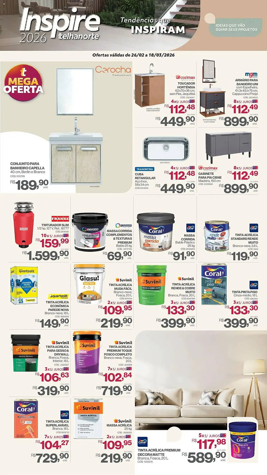 Encarte de Catálogo Telhanorte 26 de fevereiro até 18 de março 2026 - Pagina 4
